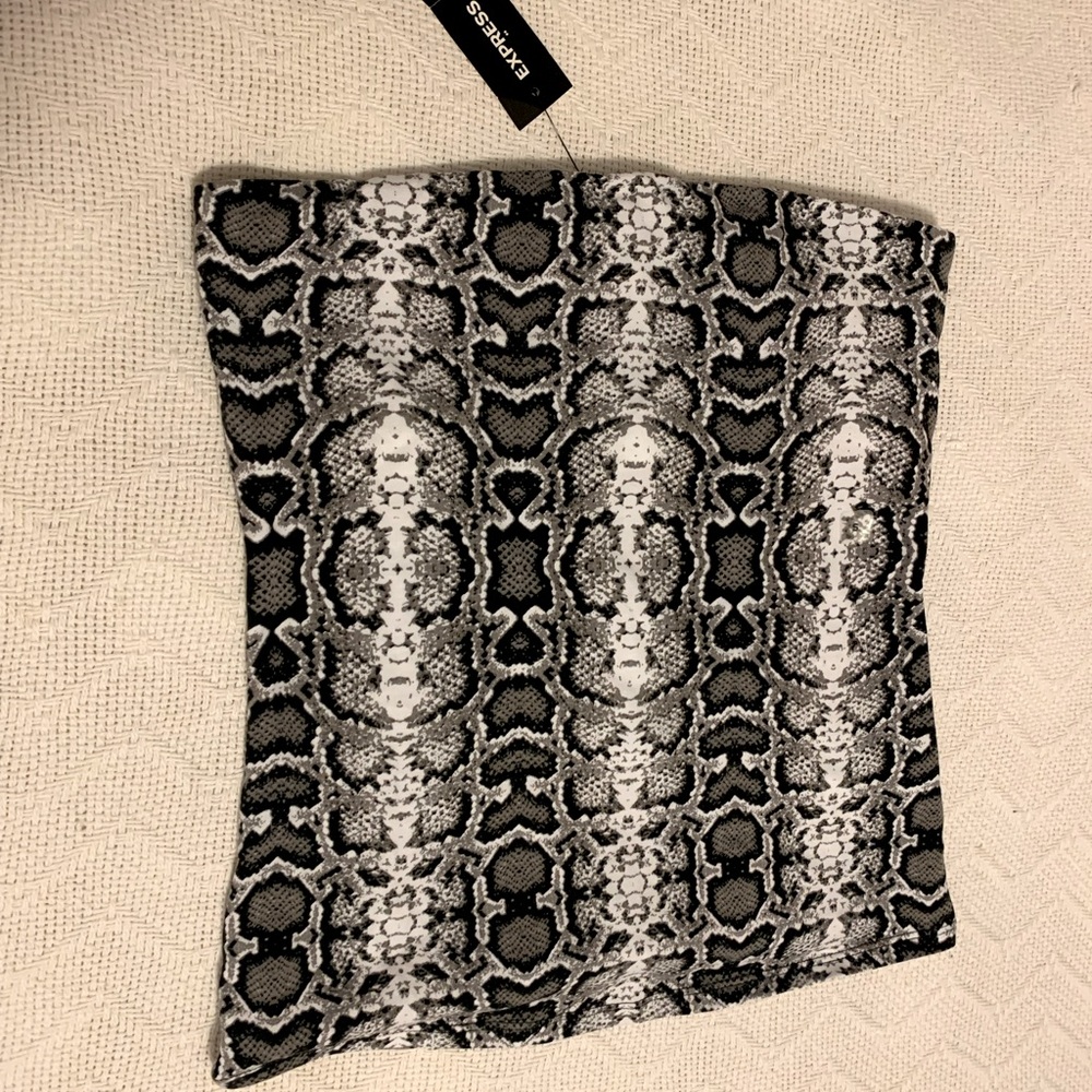 Express Snake Skin Tube Top Full Length